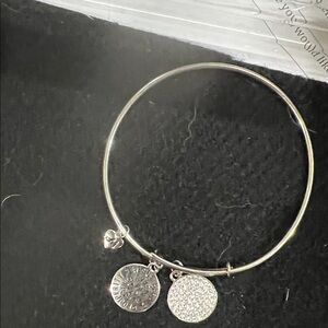 Charm bracelet with rhinestone medallion